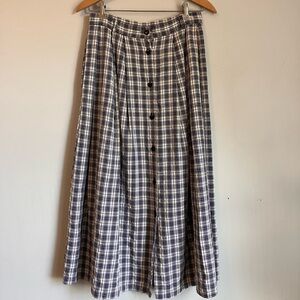 Classic Checkered A-Line Skirt